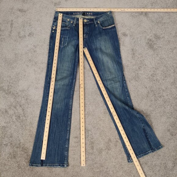 Armor Jeans Women's Flare Jeans Size 9 / 10 Blue Cotton Casual Outerwear Daily - Picture 9 of 13